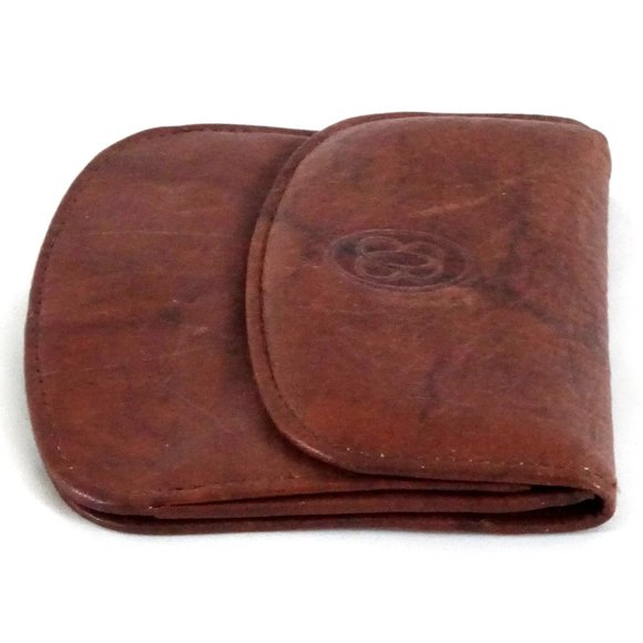 Buxton Wallet, Brown Leather Coin Purse, Small Bill Holder, Marbled Look Finish, - Picture 5 of 10